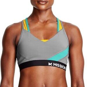 NEW Mission VaporActive Temper Racerback Medium Impact Removeable Cup Sports Bra